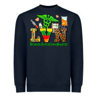 Navy lvn juneteenth licensed vocational nurse with croc Heavyweight Sweatshirt - AdoDesignShop