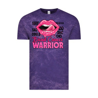 Cloud Purple breast cancer warrior lips Vintage Tee - JahusDesignShop