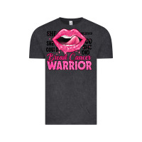 Vintage Black breast cancer warrior lips Vintage Tee - JahusDesignShop
