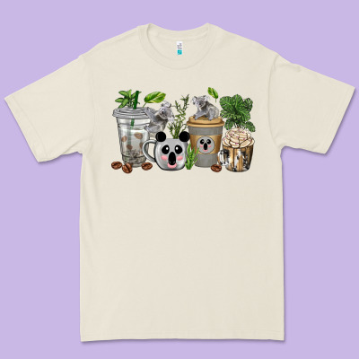 Koala Coffee Cups Premium Tee Designed By Texasbilliewilder