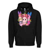 Black soft pink easter Zipper Hoodie - MaliasSmallBusiness