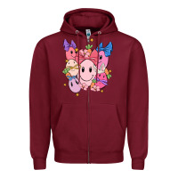 Burgundy soft pink easter Zipper Hoodie - MaliasSmallBusiness