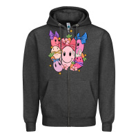 Charcoal Heather soft pink easter Zipper Hoodie - MaliasSmallBusiness