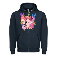Navy soft pink easter Zipper Hoodie - MaliasSmallBusiness