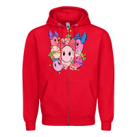 Red soft pink easter Zipper Hoodie - MaliasSmallBusiness