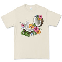 Bone coconut with tropical leavers and flowers Premium Tee - BarkalooDesign