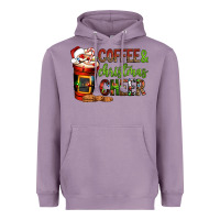 Lavender Coffee and Christmas cheer Heavyweight Hoodie - NancyCooperArtShop