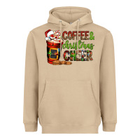 Mushroom Coffee and Christmas cheer Heavyweight Hoodie - NancyCooperArtShop