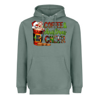 Sage Coffee and Christmas cheer Heavyweight Hoodie - NancyCooperArtShop