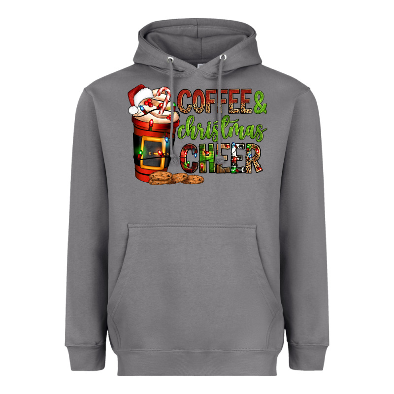 Coffee And Christmas Cheer Heavyweight Hoodie by NancyCooperArtShop | Teevron