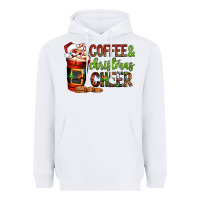 White Coffee and Christmas cheer Heavyweight Hoodie - NancyCooperArtShop