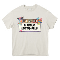 Cream proud ally Heavy Core Tee - MaliasSmallBusiness