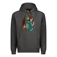 Charcoal Heather Western Cowhide Cactus Premium Hoodie - Bettercallsaul