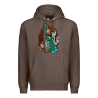 Coffee Western Cowhide Cactus Premium Hoodie - Bettercallsaul