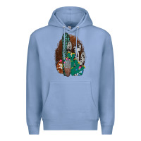 Colony Blue Western Cowhide Cactus Premium Hoodie - Bettercallsaul