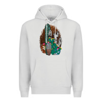 Dove Grey Western Cowhide Cactus Premium Hoodie - Bettercallsaul