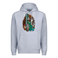 Heather Grey Western Cowhide Cactus Premium Hoodie - Bettercallsaul