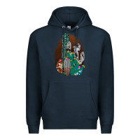 Navy Western Cowhide Cactus Premium Hoodie - Bettercallsaul