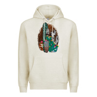 Oatmeal Heather Western Cowhide Cactus Premium Hoodie - Bettercallsaul
