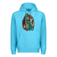 Ocean Blue Western Cowhide Cactus Premium Hoodie - Bettercallsaul
