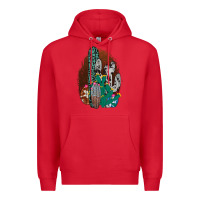 Red Western Cowhide Cactus Premium Hoodie - Bettercallsaul