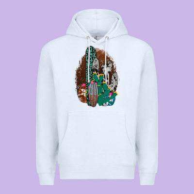 Western Cowhide Cactus Premium Hoodie Designed By Bettercallsaul