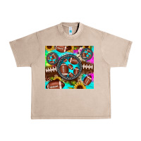 French Oak football tie dye gemstone sunflower Urban Heavy Tee - JahusDesignShop