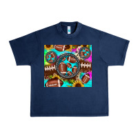 Navy football tie dye gemstone sunflower Urban Heavy Tee - JahusDesignShop