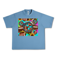 Pebble Blue football tie dye gemstone sunflower Urban Heavy Tee - JahusDesignShop
