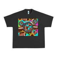 Pigment Black football tie dye gemstone sunflower Urban Heavy Tee - JahusDesignShop