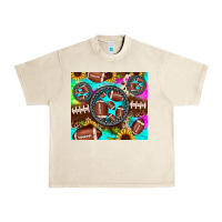 Sandshell football tie dye gemstone sunflower Urban Heavy Tee - JahusDesignShop