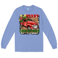 Colony Blue merry christmas with truck Long Sleeve Tee - AdoDesignShop