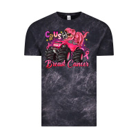 Cloud Black crush breast cancer monster truck with dinosaur Vintage Tee - JahusDesignShop