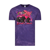 Cloud Purple crush breast cancer monster truck with dinosaur Vintage Tee - JahusDesignShop