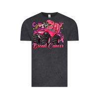 Vintage Black crush breast cancer monster truck with dinosaur Vintage Tee - JahusDesignShop