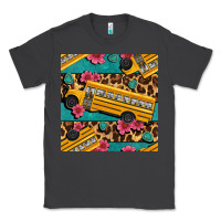 Smoke school bus and leopar seamless pattern Classic Tee - BundleAndBundleShop