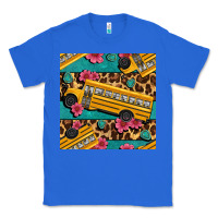 True Royal school bus and leopar seamless pattern Classic Tee - BundleAndBundleShop