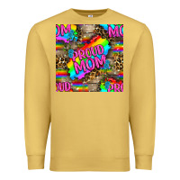 Antique Gold Pride LGBTQ+ Proud Mom With Leoapard Patterns Premium Sweatshirt - BundleAndBundleShop