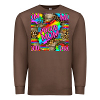 Chestnut Pride LGBTQ+ Proud Mom With Leoapard Patterns Premium Sweatshirt - BundleAndBundleShop