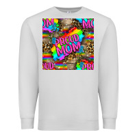Dove Grey Pride LGBTQ+ Proud Mom With Leoapard Patterns Premium Sweatshirt - BundleAndBundleShop