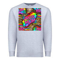 Heather Grey Pride LGBTQ+ Proud Mom With Leoapard Patterns Premium Sweatshirt - BundleAndBundleShop