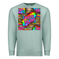 Seafoam Pride LGBTQ+ Proud Mom With Leoapard Patterns Premium Sweatshirt - BundleAndBundleShop