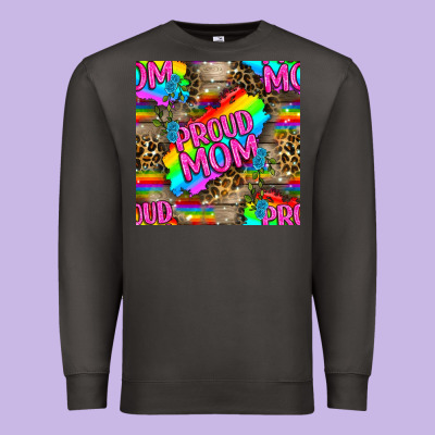 Pride Lgbtq+ Proud Mom With Leoapard Patterns Premium Sweatshirt Designed By Bundleandbundleshop