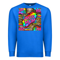 True Royal Pride LGBTQ+ Proud Mom With Leoapard Patterns Premium Sweatshirt - BundleAndBundleShop