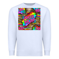 White Pride LGBTQ+ Proud Mom With Leoapard Patterns Premium Sweatshirt - BundleAndBundleShop
