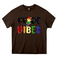Chocolate Brown pride vibes Heavy Core Tee - MaliasSmallBusiness