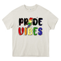 Cream pride vibes Heavy Core Tee - MaliasSmallBusiness