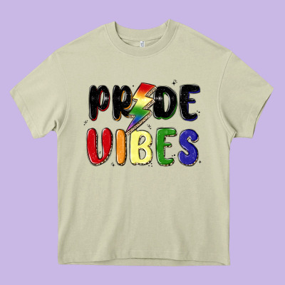 Pride Vibes Heavy Core Tee Designed By Maliassmallbusiness