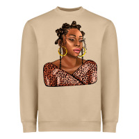 Mushroom afro woman Heavyweight Sweatshirt - AdoDesignShop