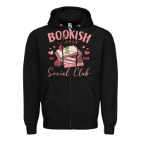 Black bookish lover social club Zipper Hoodie - MaliasSmallBusiness